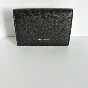 ๐ค Saint Laurent Paris Business Card Holder โ Black Calfskin